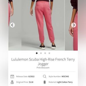 lululemon athletica Pink Jogger Pants